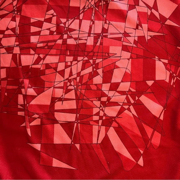 Vintage Umbro 90s Red Referee Soccer Jersey | Abstract Geometric Football Shirt - Picture 3 of 9